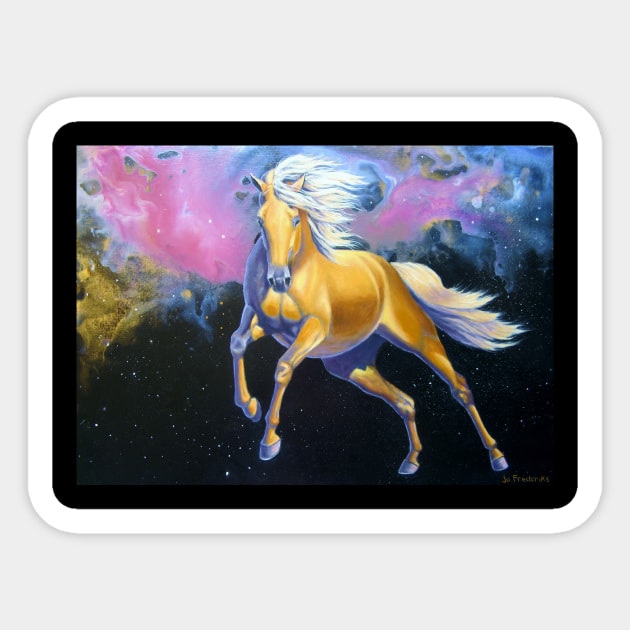 Cosmic Stallion Sticker by JoFrederiks